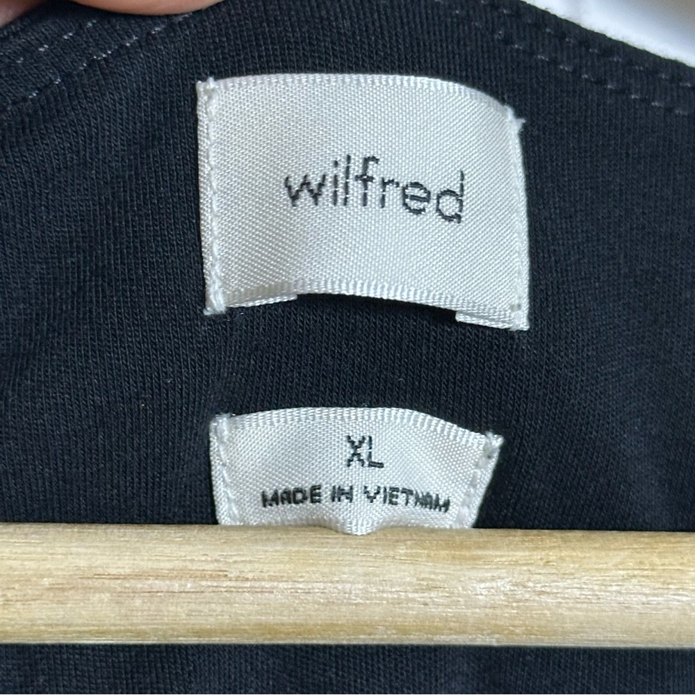 Wilfred New Lune Black Wrap With side ties Mini Dress XL Double-Layer Body - Picture 15 of 16